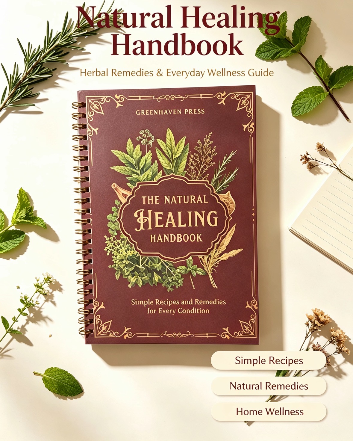 The Natural Healing Handbook N - Herbal Wellness Recipes recension och pris