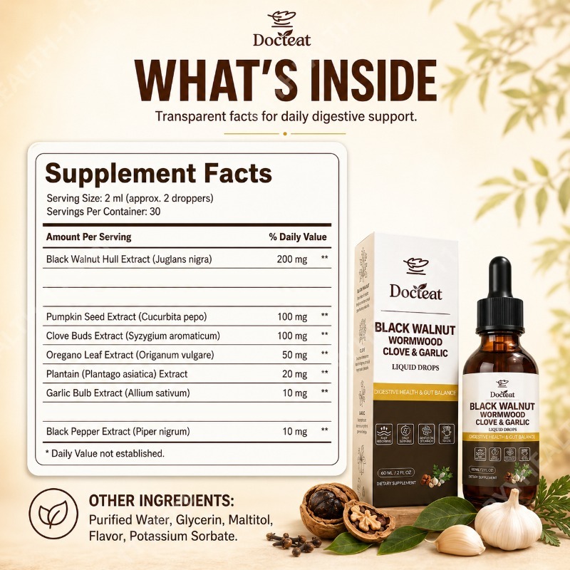Black Walnut  & Clove Liquid D - Herbal Wellness Blend recension och pris