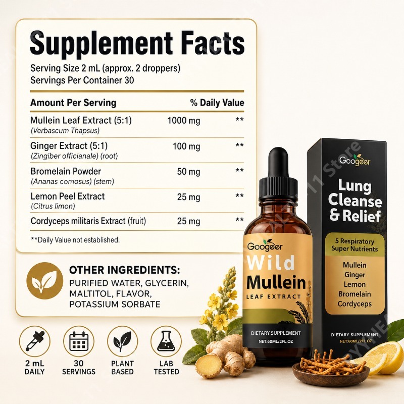Mullein Liquid Drops Herbal Bl - Herbal Wellness Blend recension och pris