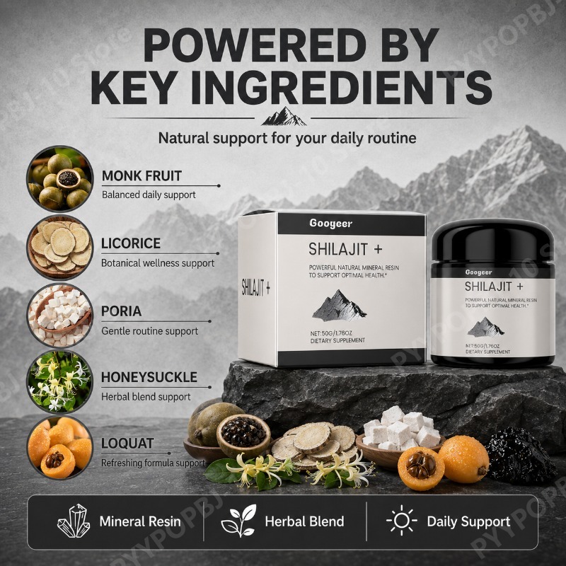 Shilajit+ Natural Mineral Resi - Herbal Wellness Blend recension och pris