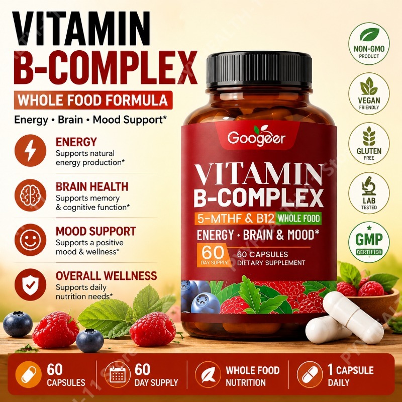 B Complex Vitamins Supplement  - Herbal Wellness Blend recension och pris