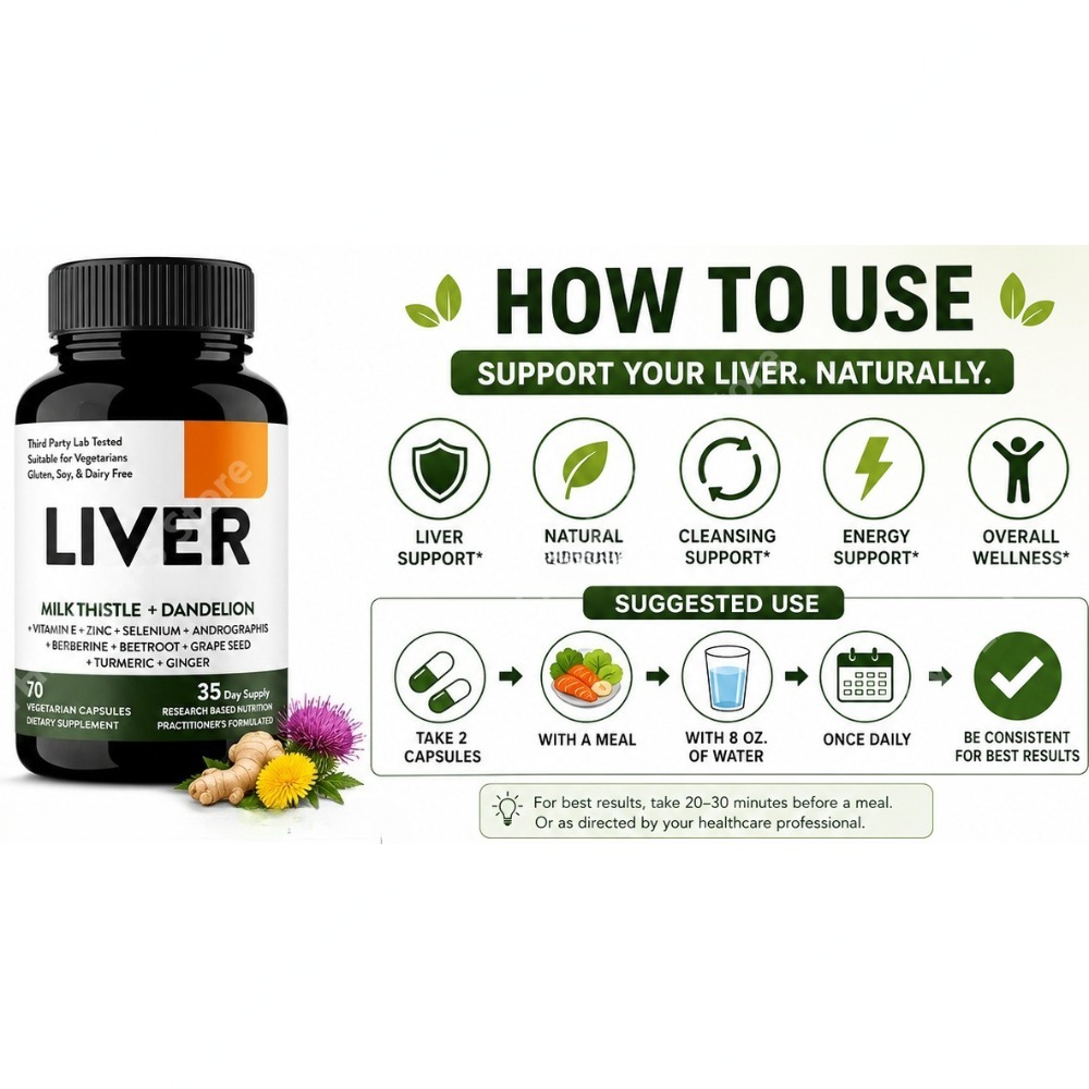Milk Thistle Dandelion Root Ca - Herbal Wellness Blend recension och pris