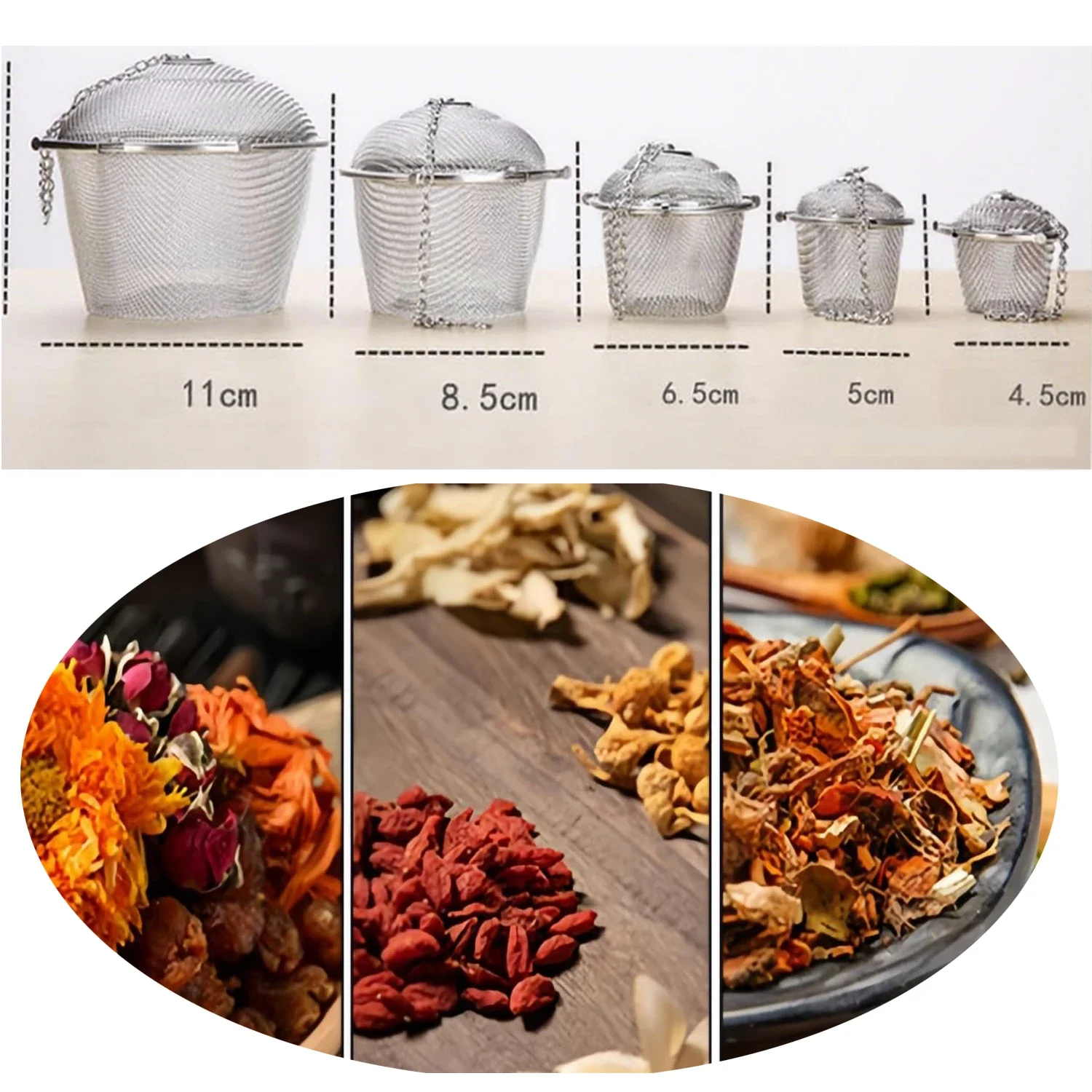 1/2/3pcs Stainlesss Steel Mesh - Herbal Wellness Products recension och pris