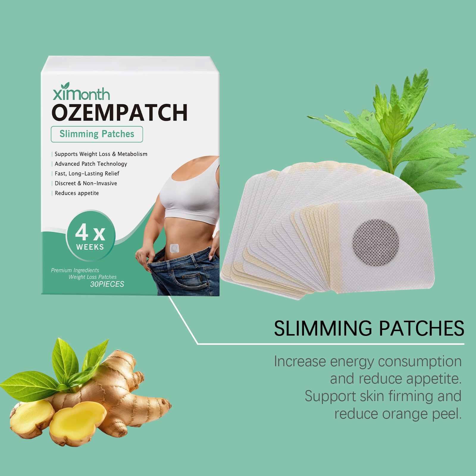 Ximonth Body Shaping Patches I - Herbal Zone recension och pris